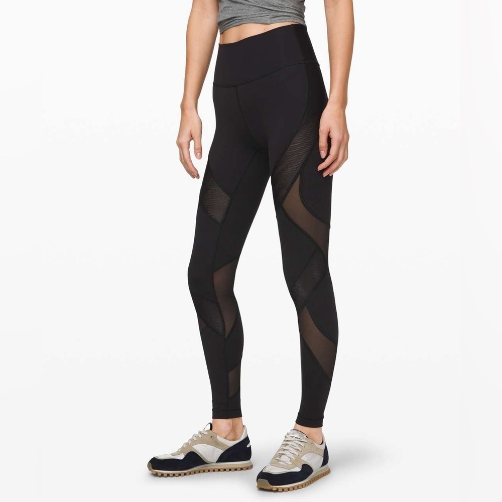 Lululemon Wunder Under High-Rise Tight 28" *Mesh
Black Leggings Size 4